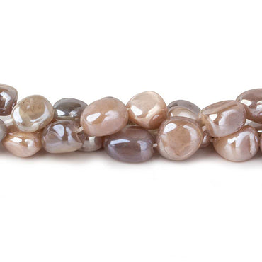 8x8-10x8mm Mystic Multi Color Moonstone plain nuggets 16 inch 45 beads (ONLINE ORDER ONLY)
