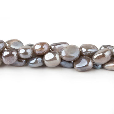 8x8-10x8mm Mystic Multi Platinum Moonstone plain nuggets 16 inch 45 beads (ONLINE ORDER ONLY)