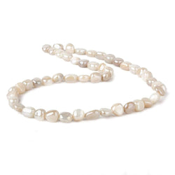 8x8-10x8mm Mystic Off White Moonstone plain nuggets 16 inch 45 beads (ONLINE ORDER ONLY)