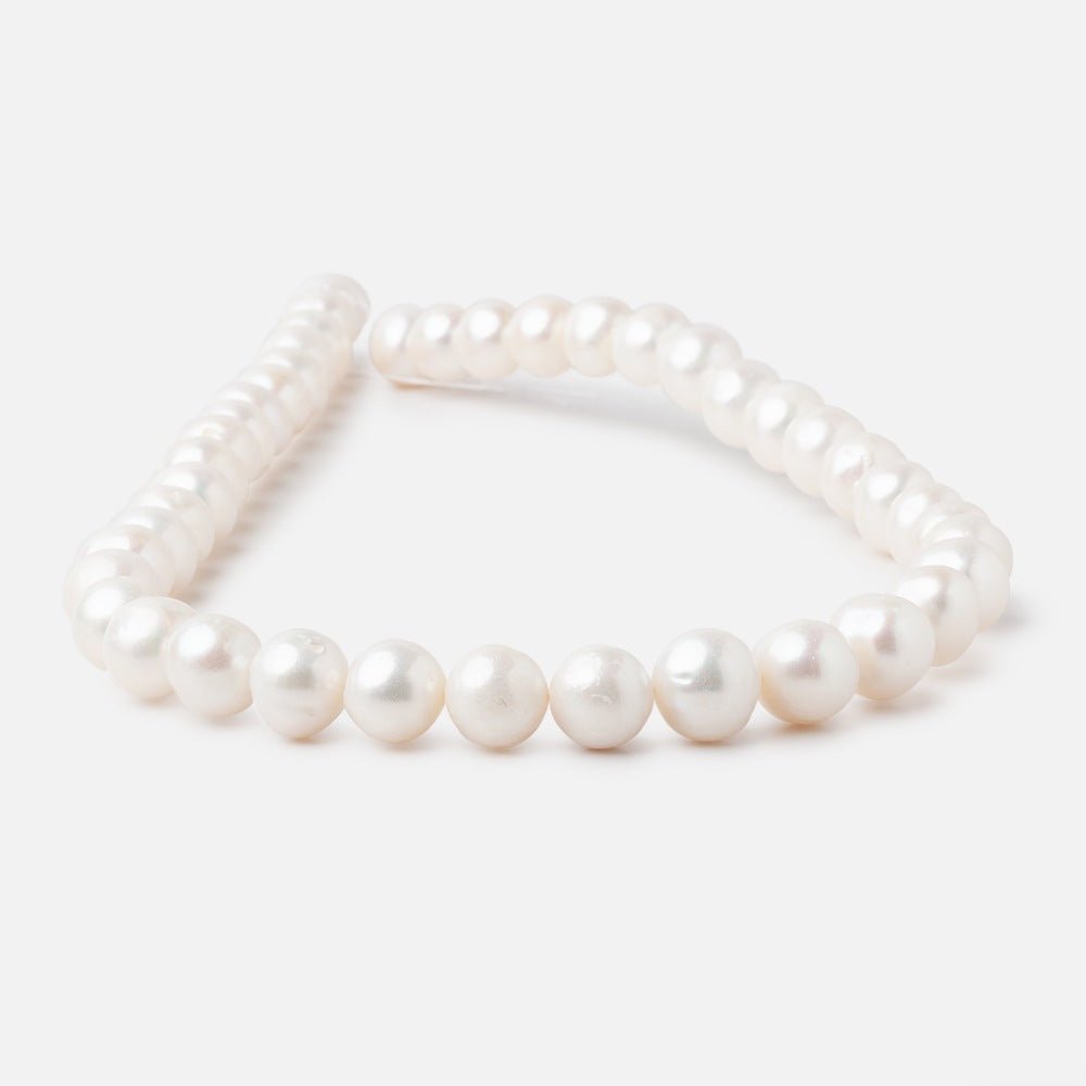 8x8-11x10mm Cream Off Round Freshwater Pearls 16 inch 40 Beads AA (ONLINE ORDER ONLY)