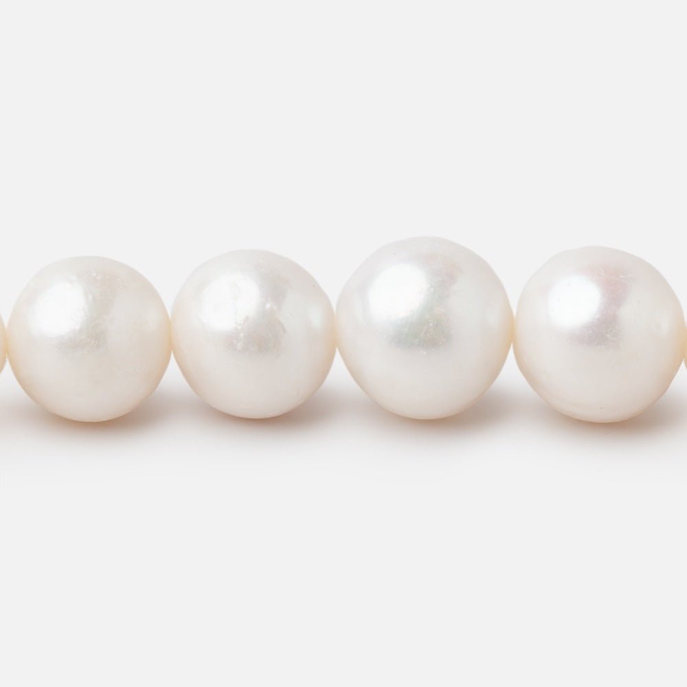 8x8-11x10mm Cream Off Round Freshwater Pearls 16 inch 40 Beads AA (ONLINE ORDER ONLY)