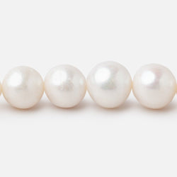 8x8-11x10mm Cream Off Round Freshwater Pearls 16 inch 40 Beads AA (ONLINE ORDER ONLY)