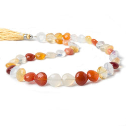 8x8-11x11mm Mexican Fire Opal faceted heart beads 16 inch 42 pieces AA Grade (ONLINE ORDER ONLY)