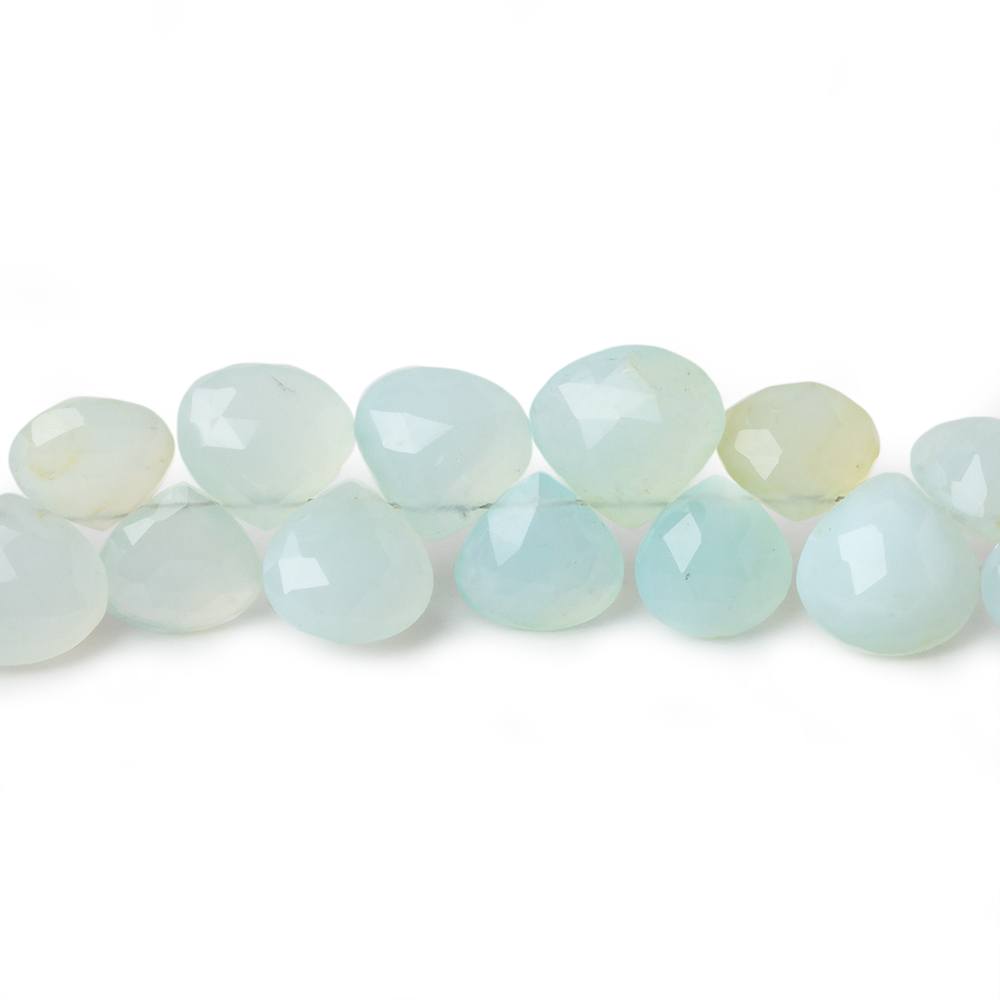 8x8-11x12mm Multi Color Peruvian Opal faceted heart beads 8 inch 42 pieces (ONLINE ORDER ONLY)