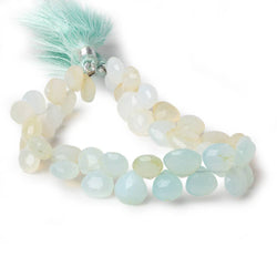 8x8-11x12mm Multi Color Peruvian Opal faceted heart beads 8 inch 42 pieces (ONLINE ORDER ONLY)