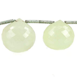 8x8-15x15mm Chartreuse Chalcedony `Candy Kiss` Briolette 7.5 inch 14 pcs (ONLINE ORDER ONLY)
