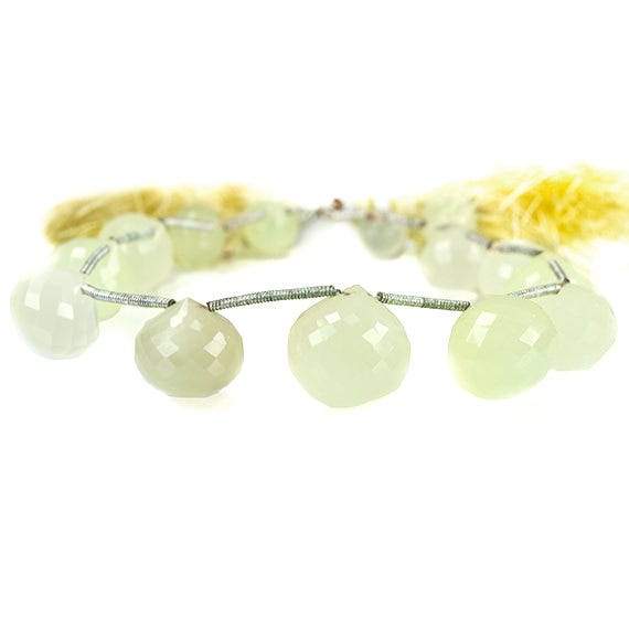 8x8-15x15mm Chartreuse Chalcedony `Candy Kiss` Briolette 7.5 inch 14 pcs (ONLINE ORDER ONLY)