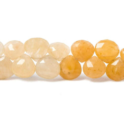 8x8-8.5x8.5mm Aragonite faceted heart beads 8 inch 48 pieces (ONLINE ORDER ONLY)