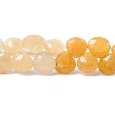 8x8-8.5x8.5mm Aragonite faceted heart beads 8 inch 48 pieces (ONLINE ORDER ONLY)