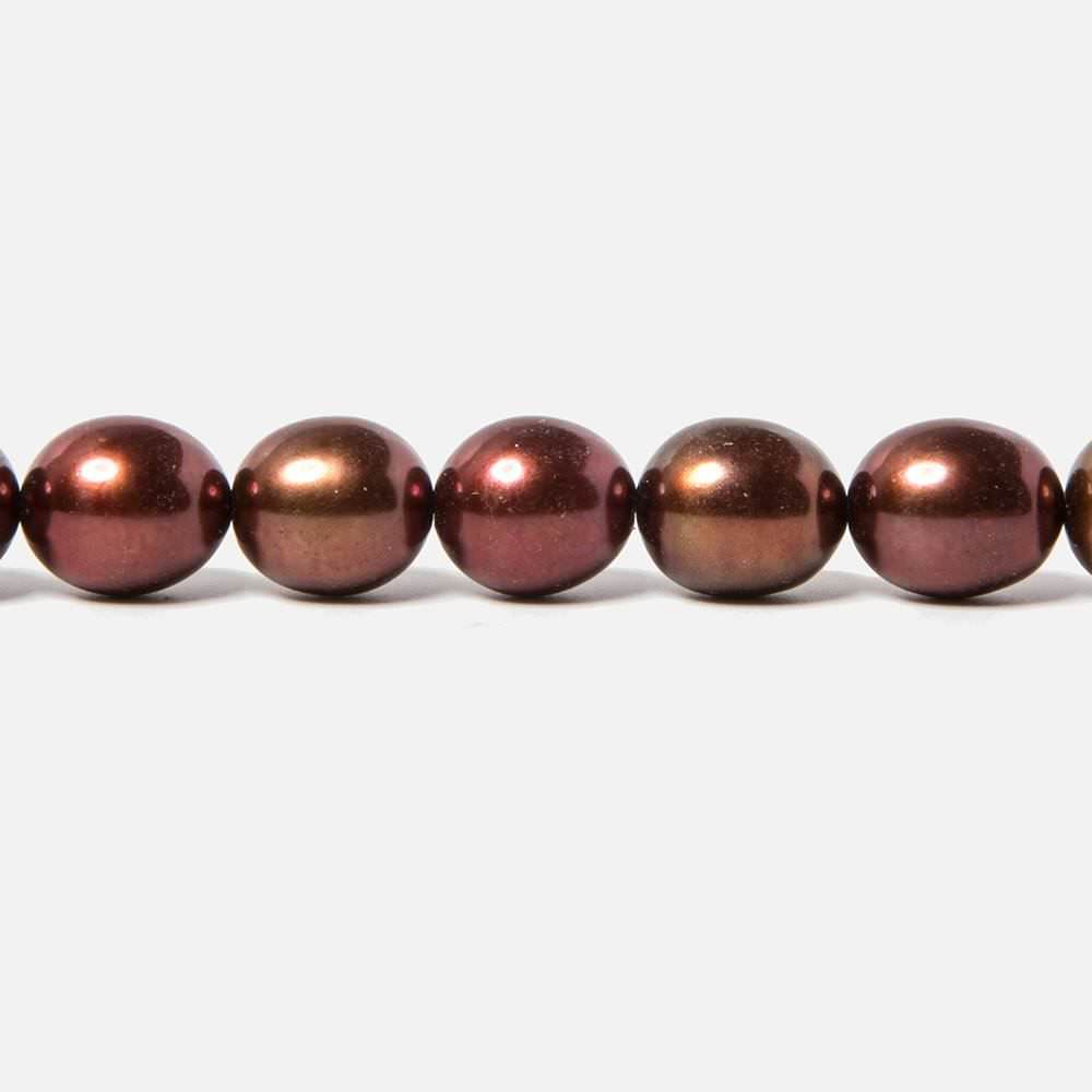 8x9.5mm Merlot Brown Straight Drill Oval Freshwater Pearl 44 pcs (ONLINE ORDER ONLY)
