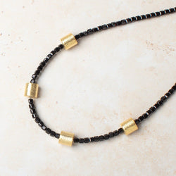 8x8mm 22kt Gold Plated Copper Brushed Tube Set of 4 Beads (ONLINE ORDER ONLY)