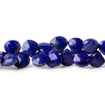 8-9mm Lapis Lazuli faceted heart beads 7 inch 45 pieces A (ONLINE ORDER ONLY)