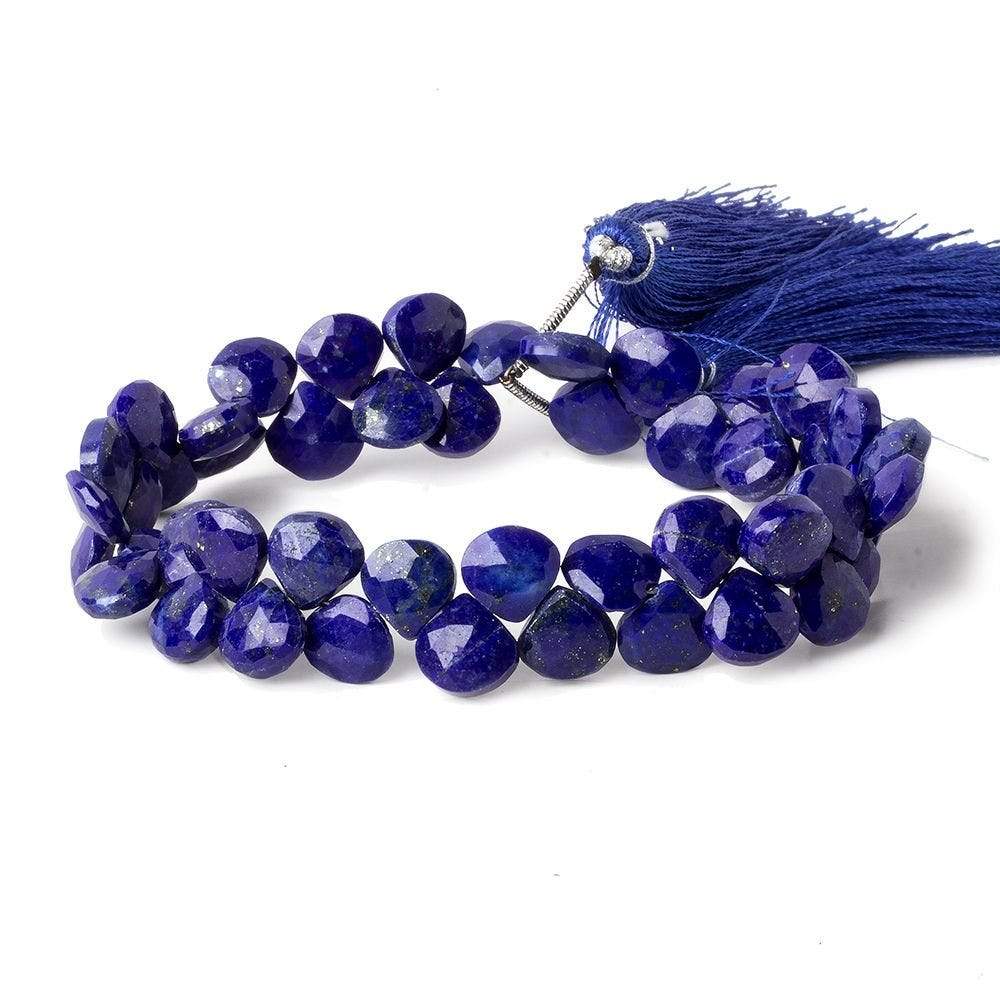 8-9mm Lapis Lazuli faceted heart beads 7 inch 45 pieces A (ONLINE ORDER ONLY)