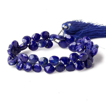 8-9mm Lapis Lazuli faceted heart beads 7 inch 45 pieces A (ONLINE ORDER ONLY)