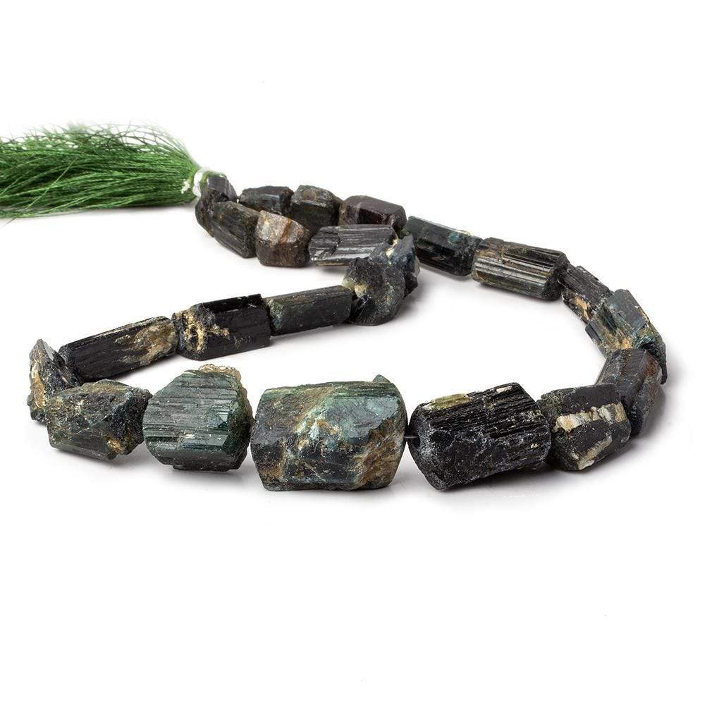 8x9-20x13mm Indicolite Tourmaline Straight Drilled Natural Crystal Beads 26 pieces (ONLINE ORDER ONLY)