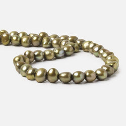8x9-9x11mm Lemongrass Green Baroque 2.5mm large hole Pearl 15 inch 45 pcs (ONLINE ORDER ONLY)