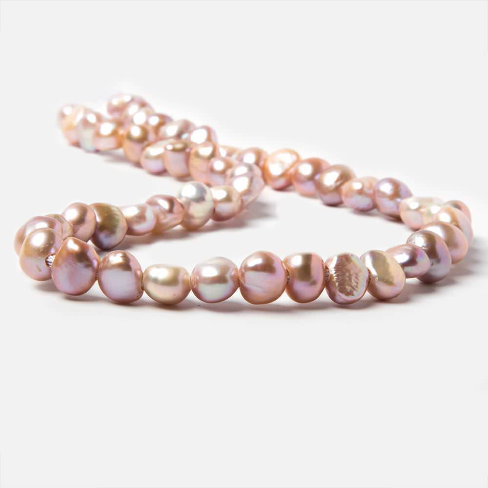9.5-10.5mm TriColor Baroque 2.5mm large hole Pearls 15 in. 48 pcs (ONLINE ORDER ONLY)