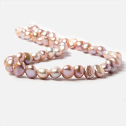 9.5-10.5mm TriColor Baroque 2.5mm large hole Pearls 15 in. 48 pcs (ONLINE ORDER ONLY)