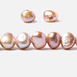 9.5-10.5mm TriColor Baroque 2.5mm large hole Pearls 15 in. 48 pcs (ONLINE ORDER ONLY)