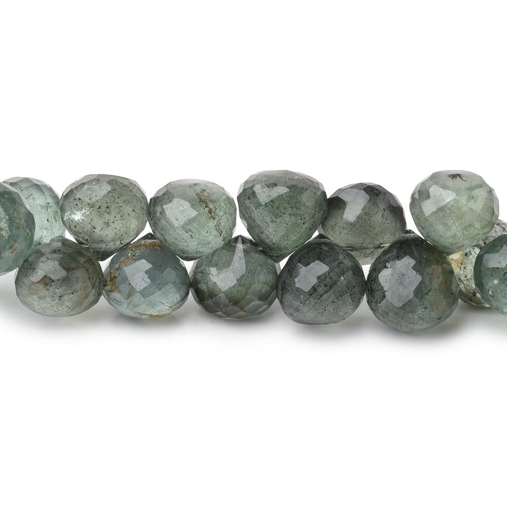 8x9mm Moss Aquamarine Faceted Candy Kiss Beads 8 inch 52 pieces (ONLINE ORDER ONLY)