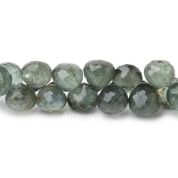 8x9mm Moss Aquamarine Faceted Candy Kiss Beads 8 inch 52 pieces (ONLINE ORDER ONLY)