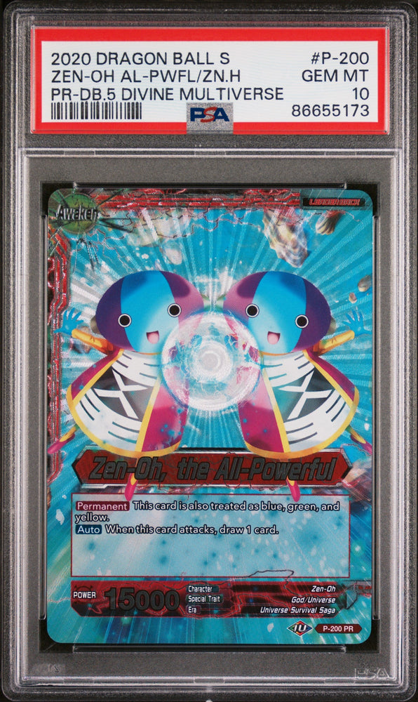 2020 DRAGON BALL SUPER ZEN-OH AL-PWFL/ZN.H #P-200 - PSA 10 (Online Order Only)