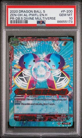 2020 DRAGON BALL SUPER ZEN-OH AL-PWFL/ZN.H #P-200 - PSA 10 (Online Order Only)
