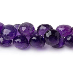 9-10.5mm Amethyst Faceted Candy Kiss Beads 8 inch 51 pieces (ONLINE ORDER ONLY)