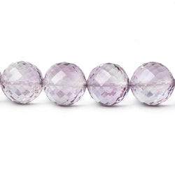 9-10.5mm Pink Amethyst Faceted Round Beads 16 inch 43 pieces AAA (ONLINE ORDER ONLY)