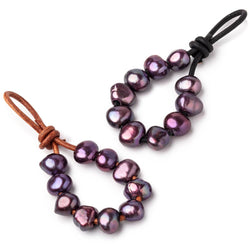9-10.5mm Purple Large Hole Baroque Pearls Set of 10 (ONLINE ORDER ONLY)