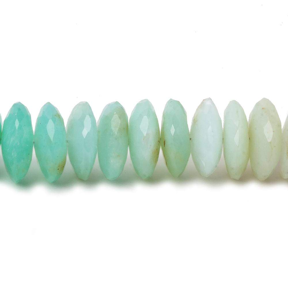 9-10mm Blue Peruvian Opal German Faceted Rondelle Beads 16 inch 108 pieces (ONLINE ORDER ONLY)