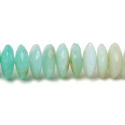 9-10mm Blue Peruvian Opal German Faceted Rondelle Beads 16 inch 108 pieces (ONLINE ORDER ONLY)