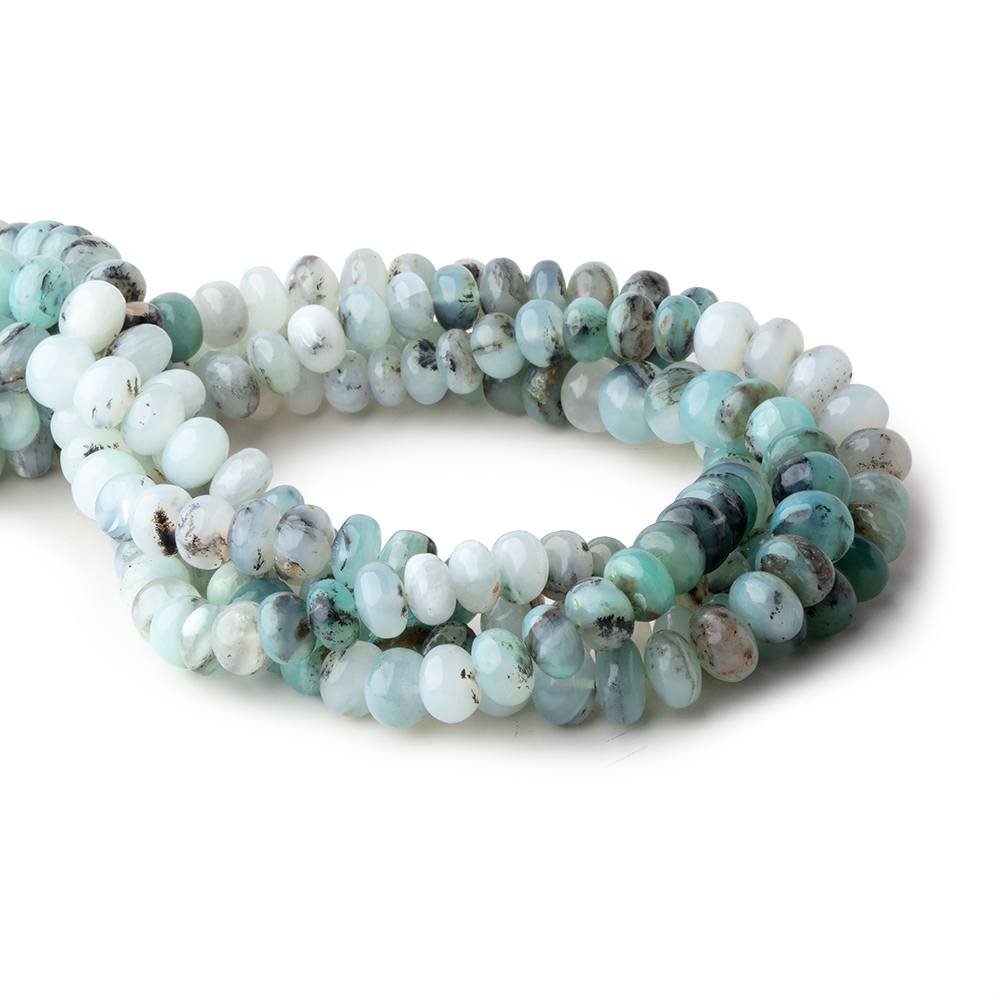9-10mm Blue Peruvian Opal Plain Rondelle Beads 16 inch 60 pieces (ONLINE ORDER ONLY)