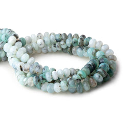 9-10mm Blue Peruvian Opal Plain Rondelle Beads 16 inch 60 pieces (ONLINE ORDER ONLY)