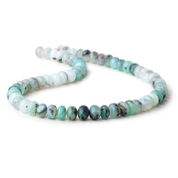 9-10mm Blue Peruvian Opal Plain Rondelle Beads 16 inch 60 pieces (ONLINE ORDER ONLY)