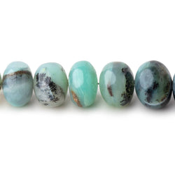 9-10mm Blue Peruvian Opal Plain Rondelle Beads 16 inch 60 pieces (ONLINE ORDER ONLY)