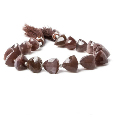 10mm Chocolate Moonstone faceted trillion beads 8 inch 18 pieces (ONLINE ORDER ONLY)