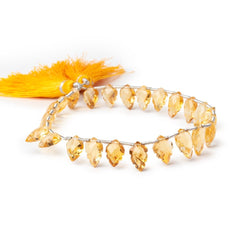 9-10mm Citrine Faceted Leaf Beads 8 inch 25 pieces AA (ONLINE ORDER ONLY)