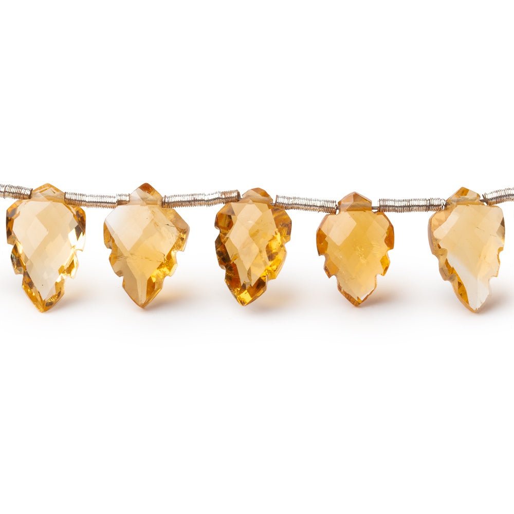 9-10mm Citrine Faceted Leaf Beads 8 inch 25 pieces AA (ONLINE ORDER ONLY)