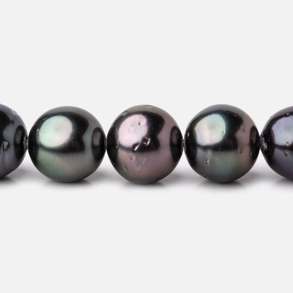 9-10mm Dark Tahitian Saltwater Pearls 16 inch 41 Beads AA (ONLINE ORDER ONLY)