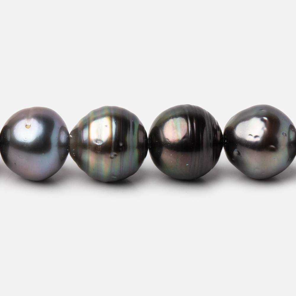 9-10mm Dark Tahitian Saltwater Pearls 16 inch 42 Beads AA (ONLINE ORDER ONLY)