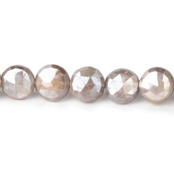9-10mm Mystic Chocolate Moonstone faceted coins 14 inch 43 beads (ONLINE ORDER ONLY)