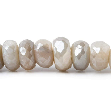 9-10mm Mystic Moonstone faceted rondelle beads 13 inch 52 pieces A (ONLINE ORDER ONLY)