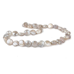 9-10mm Mystic Light Platinum Moonstone faceted coins 14 inch 31 beads (ONLINE ORDER ONLY)