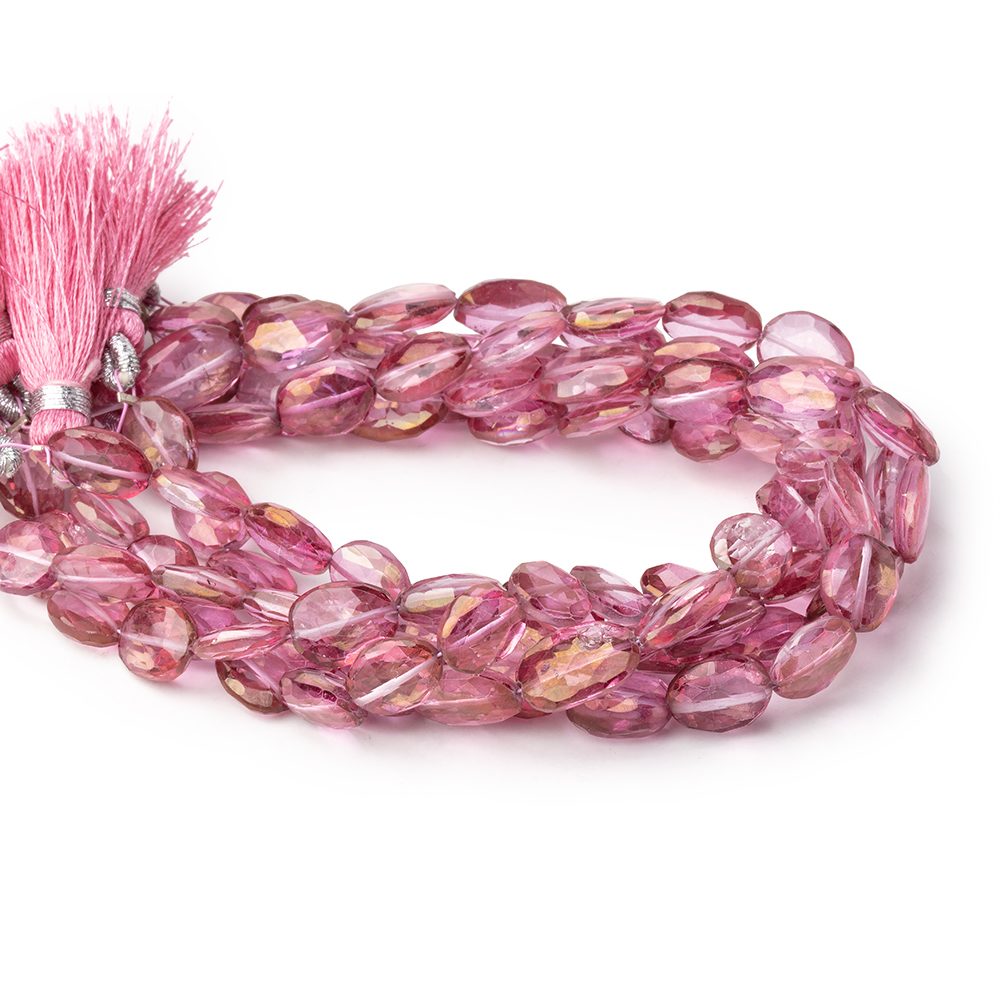 9-10mm Mystic Pink Topaz Faceted Oval beads 7.5 inch 19 pieces (ONLINE ORDER ONLY)