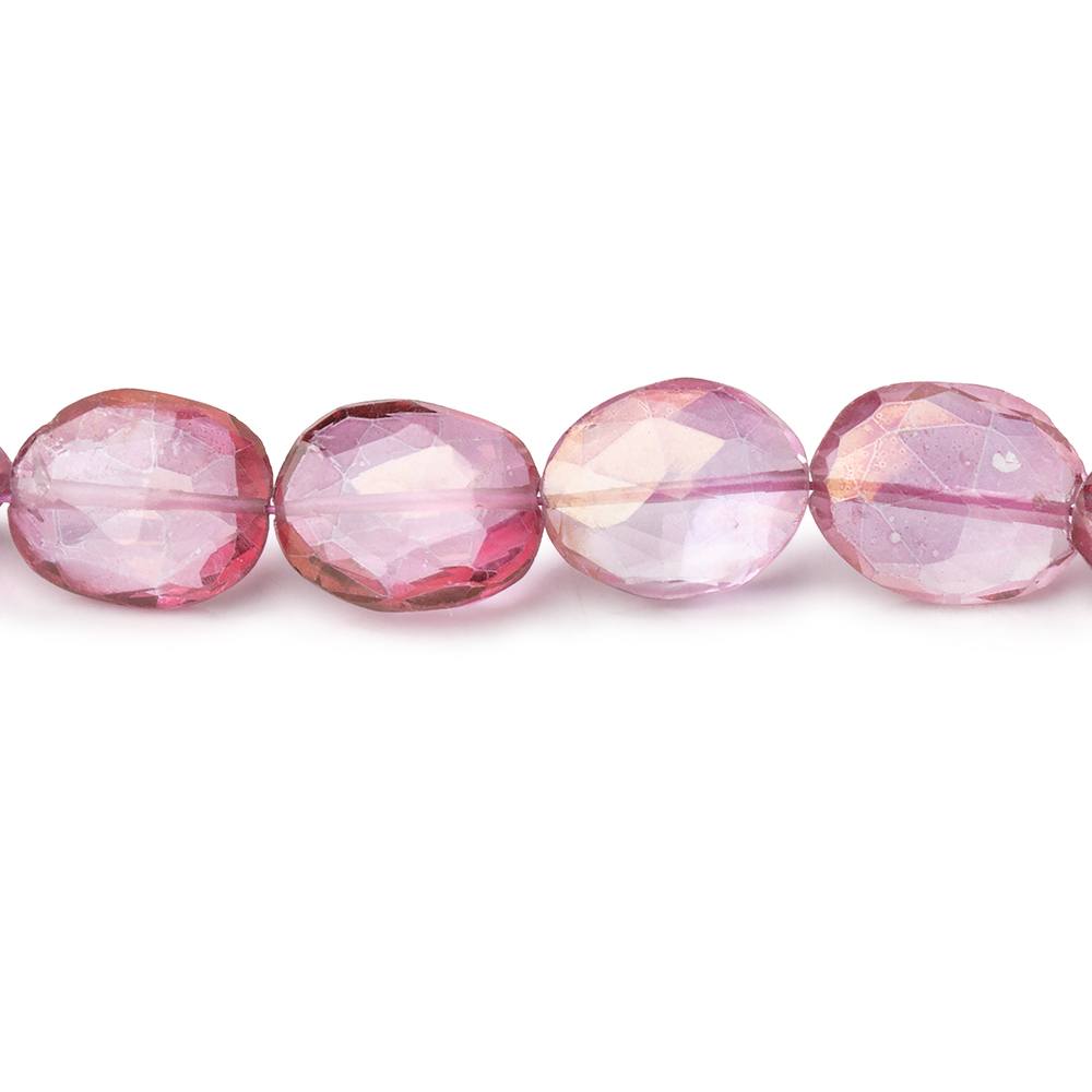 9-10mm Mystic Pink Topaz Faceted Oval beads 7.5 inch 19 pieces (ONLINE ORDER ONLY)