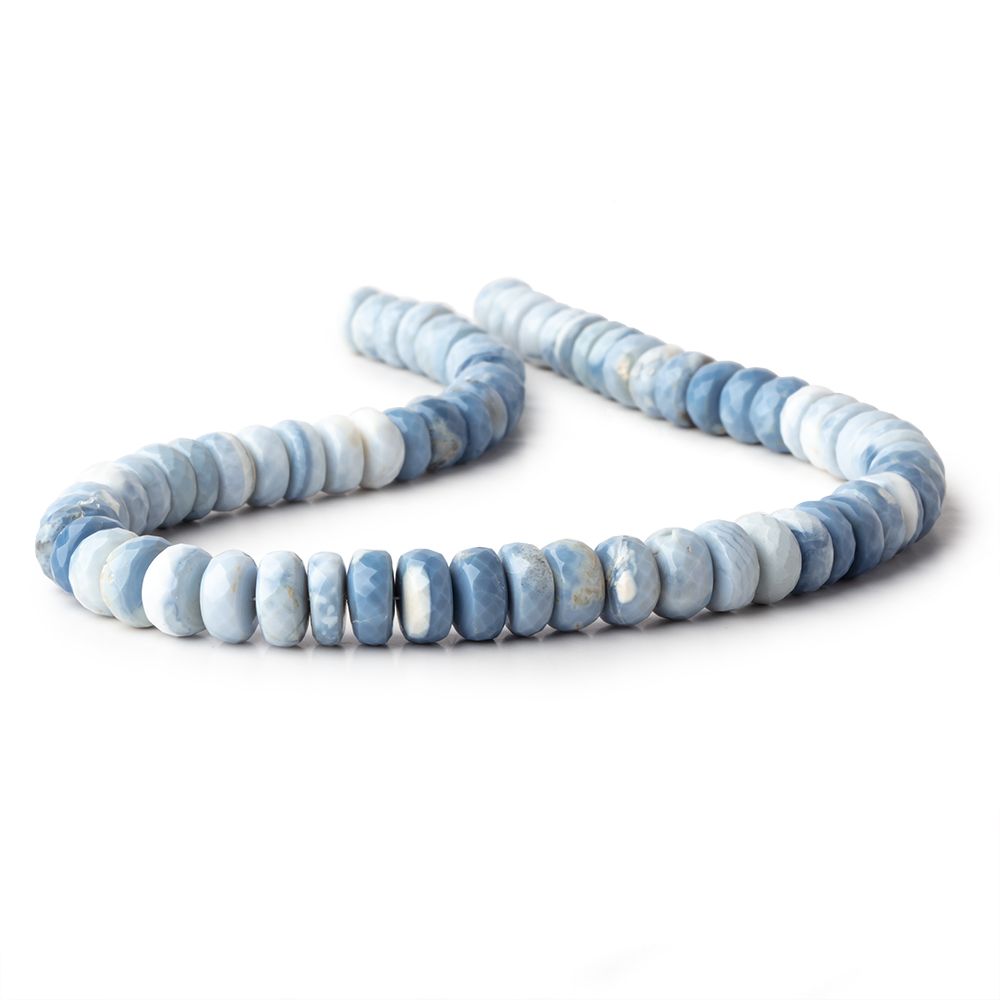 9-10mm Owyhee Denim Blue Opal Faceted Rondelle Beads 14 pieces 70 pieces (ONLINE ORDER ONLY)