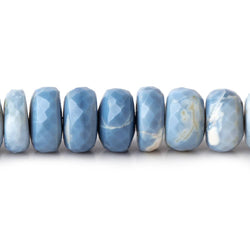9-10mm Owyhee Denim Blue Opal Faceted Rondelle Beads 14 pieces 70 pieces (ONLINE ORDER ONLY)