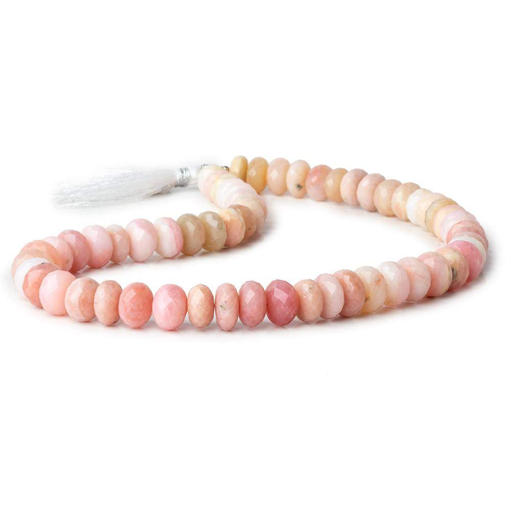 9-10mm Pink Peruvian Opal Faceted Rondelle Beads 14 inch 60 pieces (ONLINE ORDER ONLY)
