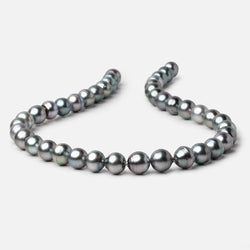 9-10mm Silver Tahitian Saltwater Pearl Beads 15.75 inch 41 pieces A (ONLINE ORDER ONLY)